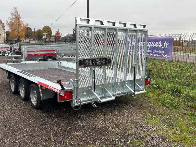 Remorque porte-engin 3 essieux – Freinée – PTAC 3500 kg